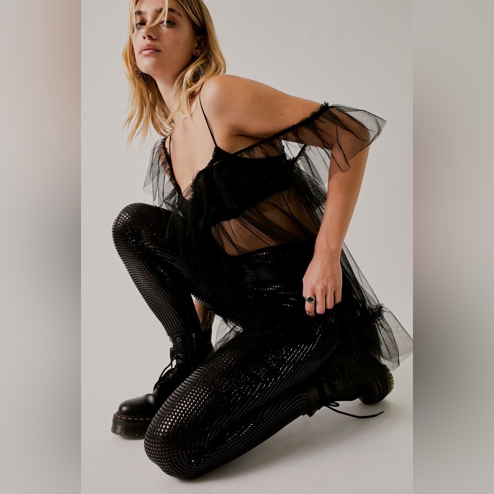 NWOT Free People x Anna Sui Quadrophenia Sequin Tights - small